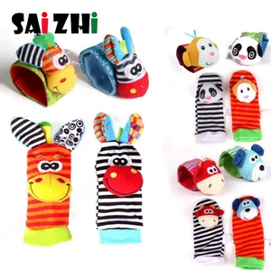 Saizhi младенцев, детей ясельного возраста; Детские игрушки-погремушки для детей возраста от 0 до 12 месяцев, погремушки на запястья и носочки развивающие игрушки рождественские подарки для детей