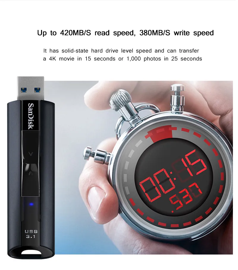 sandisk USB флеш-накопитель Z880 USB 3,1 256 ГБ 128 ГБ флеш-накопитель USB высокое качество мини u-диск карта памяти