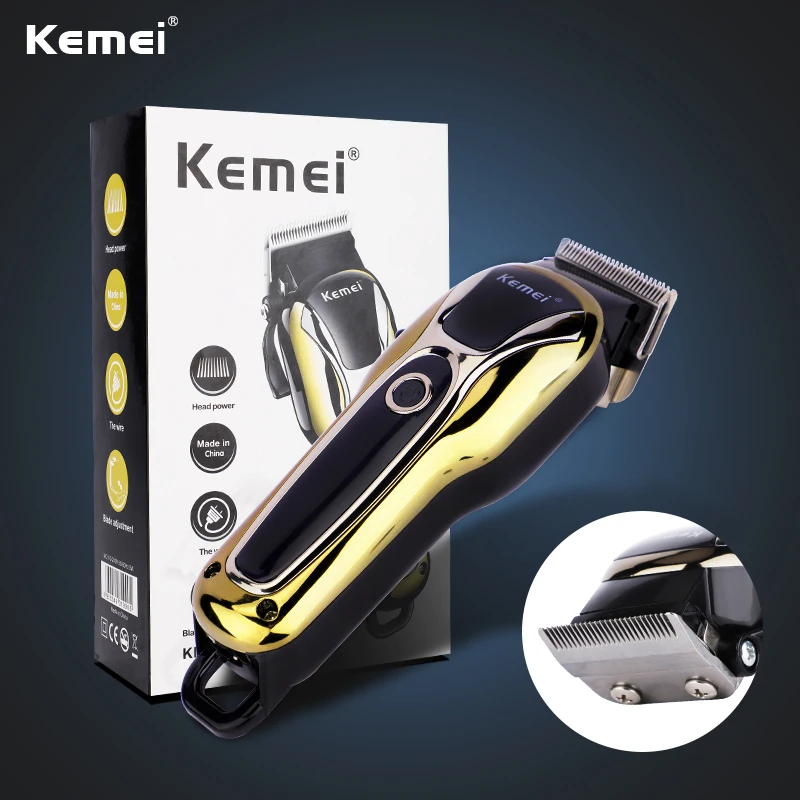 Kemei машинка для стрижки волос светодиодный дисплей машинка для стрижки волос для мужчин перезаряжаемая профессиональная машинка для стрижки волос Бритва Kemei