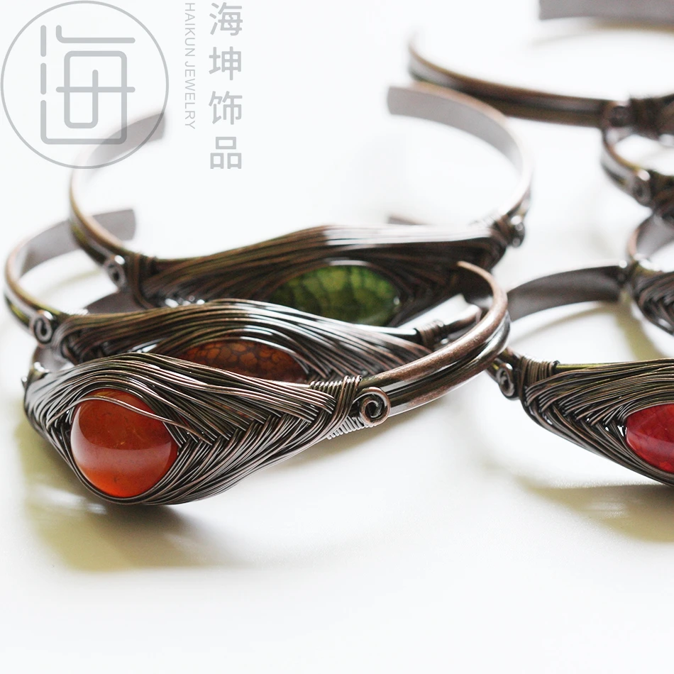 Проволочная упаковка модный браслет-браслет ручной работы из натурального