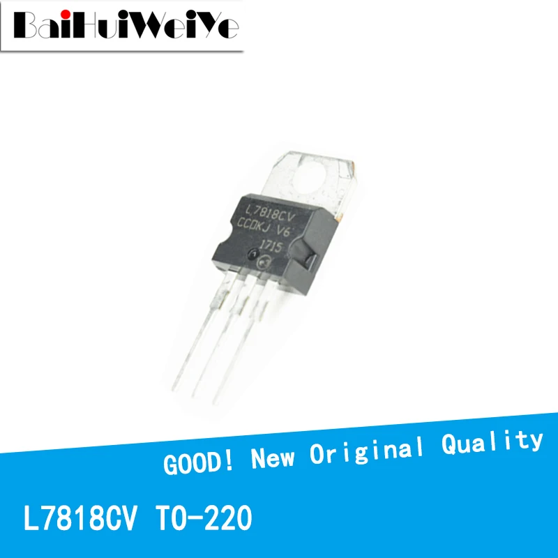 

10PCS/LOT L7818 L7818C L7818CV 1.5A/18V TO-220 New and Original IC Chipset MOSFET MOSFT TO220 Three-Terminal Voltage Stabilizer