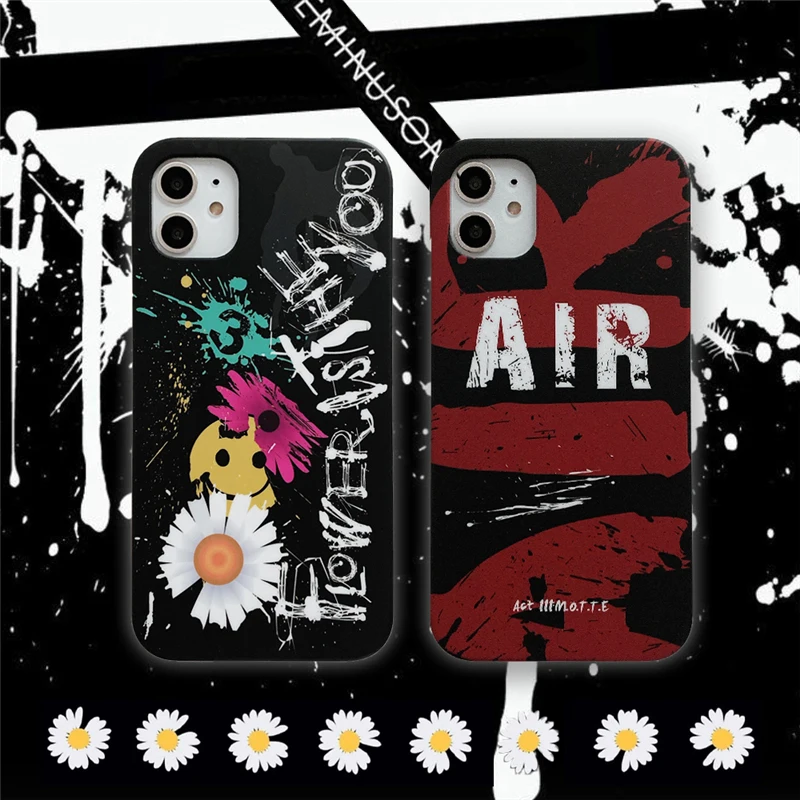 Новый корейский чехол ins peaceminusone с цветочным рисунком для iPhone 11 pro X XS MAX XR 8 7 Plus
