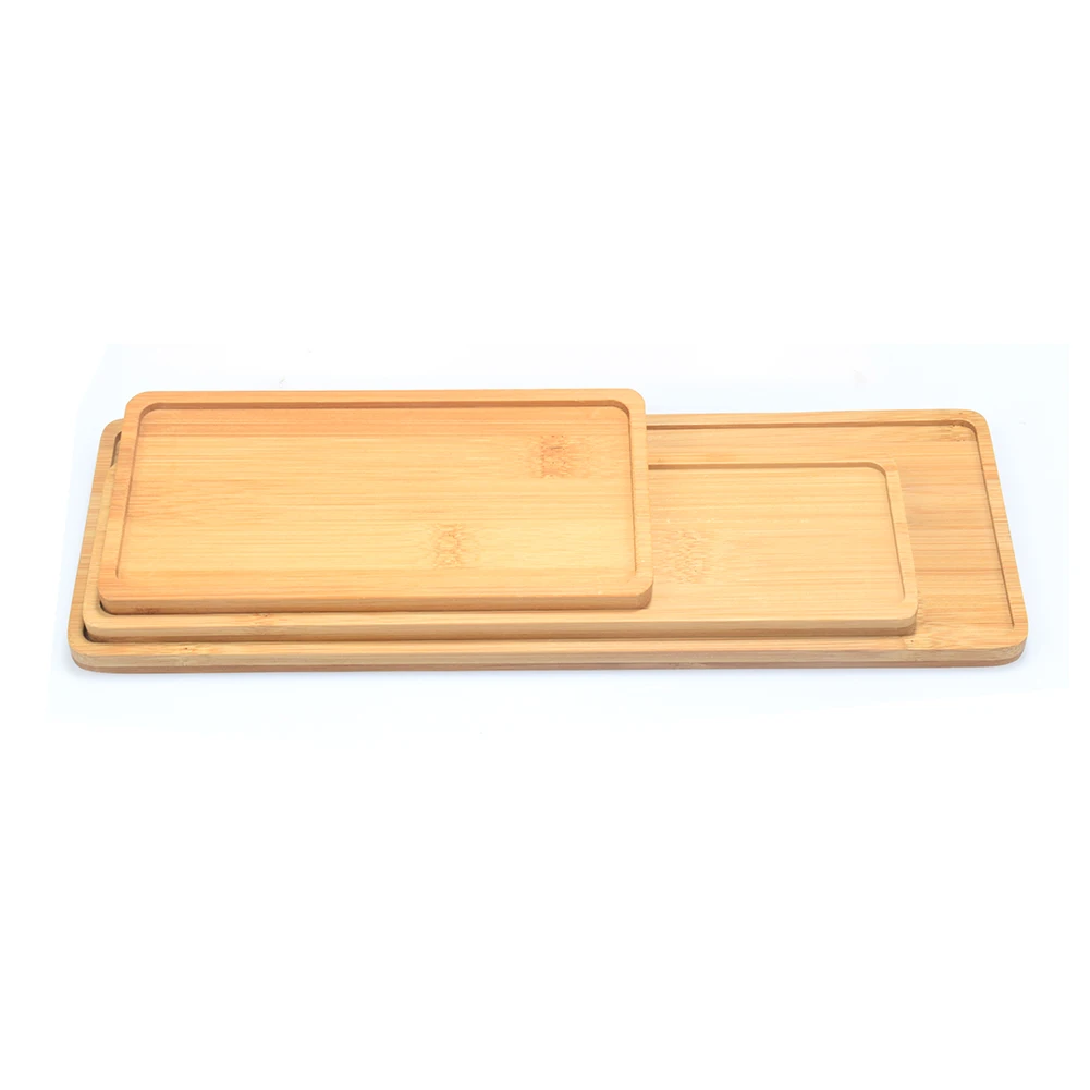 

Деревянный бамбуковый поднос прямоугольной формы, бамбуковое блюдце, поднос для растений, цветочный горшок, поднос для горшок для суккулен...