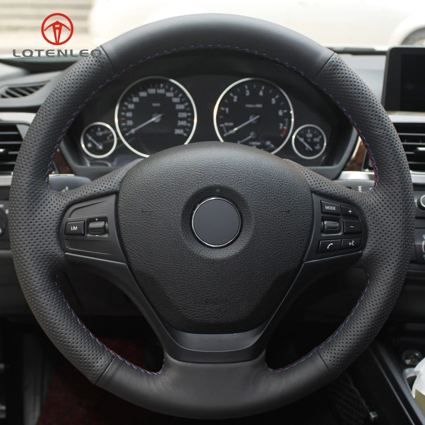 LQTENLEO черный чехол на руль из натуральной кожи для BMW F20 F21 F22 F23 118i 120i 125i 120d 218i 228i 420i