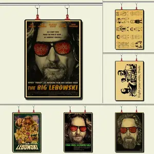 Большой Lebowski Джефф Бриджес Джон Гудман винтажный бумажный постер настенная живопись украшение для дома 42x30 см 30x21 см