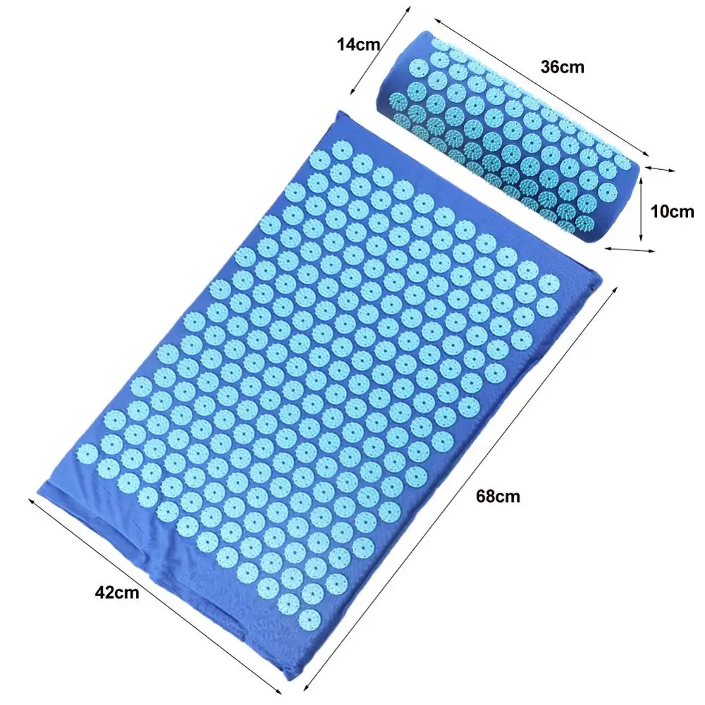 mat pillow 7 Массажер подушка Акупрессура Массажный коврик для снятия стресса боли в спине тела шип Йога Коврик акупунктурный массаж йога коврик с подушкой - Цвет: mat pillow 7