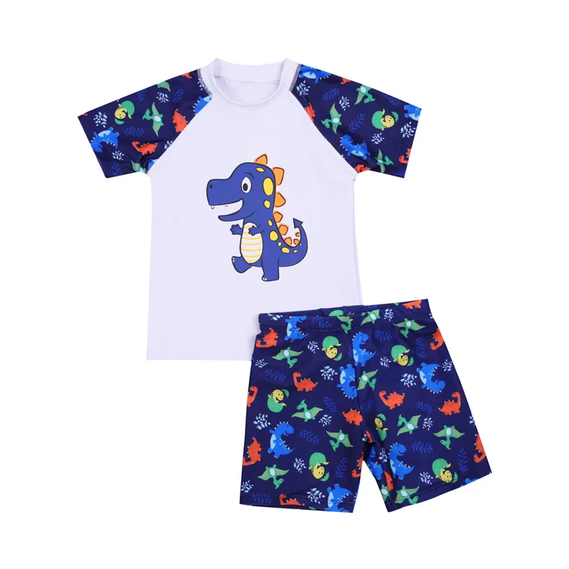 

Kids Boy's Cartoon Dinosaur Printed Swimming Suits Children Two Pieces Swimsuit Summer Beach Bathing Suit 2-12Years