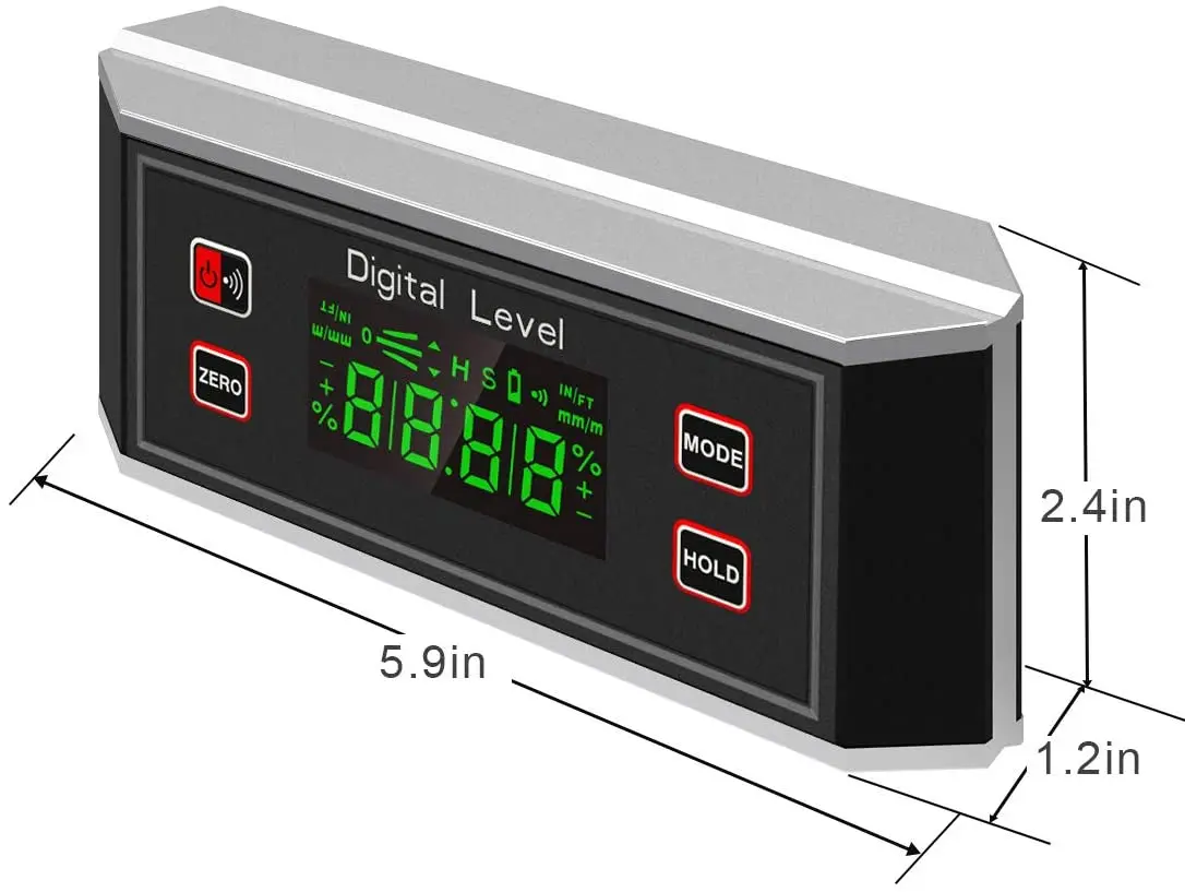 Цифровой Инклинометр транспортир Angle Finder Уровень Магнитный v-образными канавками