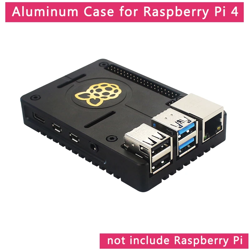 Корпус Raspberry Pi 4 из алюминиевого сплава ультратонкий металлический корпус с ЧПУ