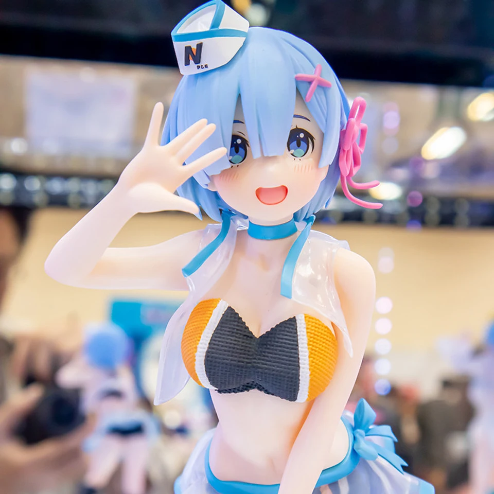 

Taito Re Zero Start Life In A Different World Rem Swimsuit Knit Dress Figure PVC Model Doll Toys
