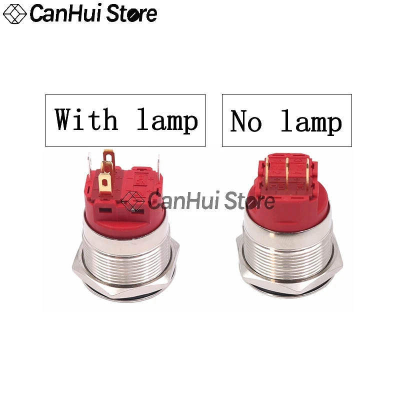 Металлический кнопочный переключатель 22 мм самосброс/самоблокировка круговой