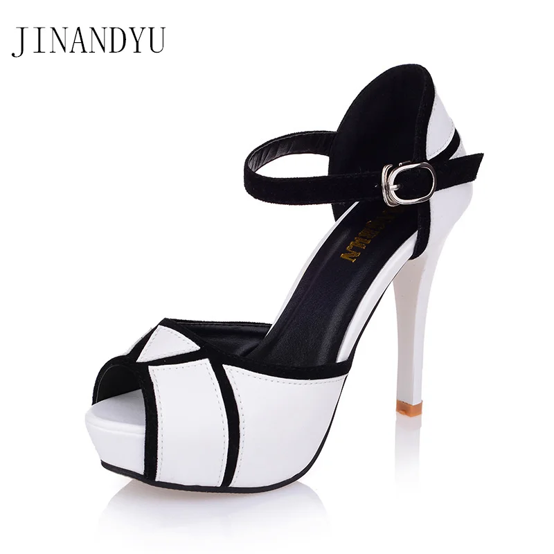 

Size 34 Platform Women Shoes High Heel Summer Party Shoes Woman Sandals 11cm Heels Buckle Strap Fashion Gladiator Peep Toe Pump