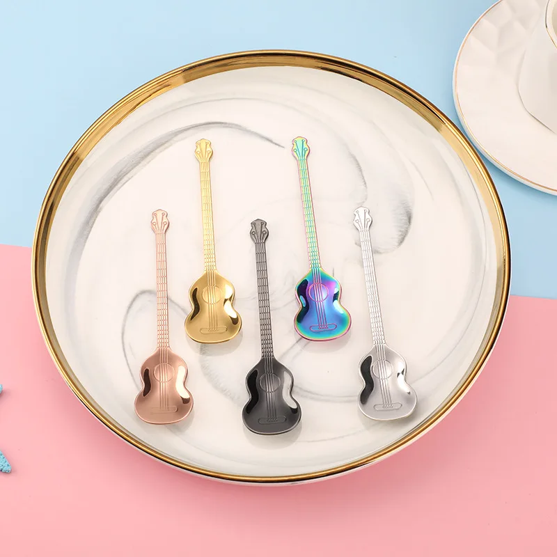 Смешная красочная десертная ложка для мороженого из нержавеющей стали в форме