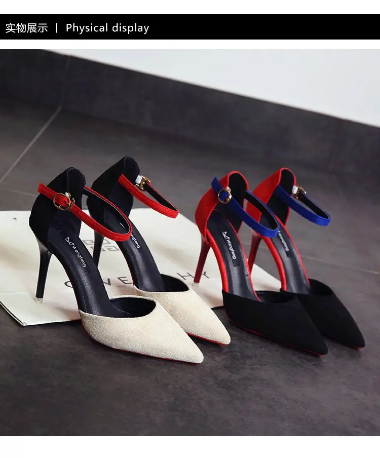 

2021 New Women High Heels Pumps Women Shoes Pointed Toe Buckle Strap Summer Sexy Party Shoes Wedding Shoes