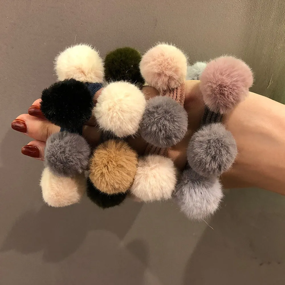 

Резинка для волос Женская эластичная с помпоном, 1 шт., 2019