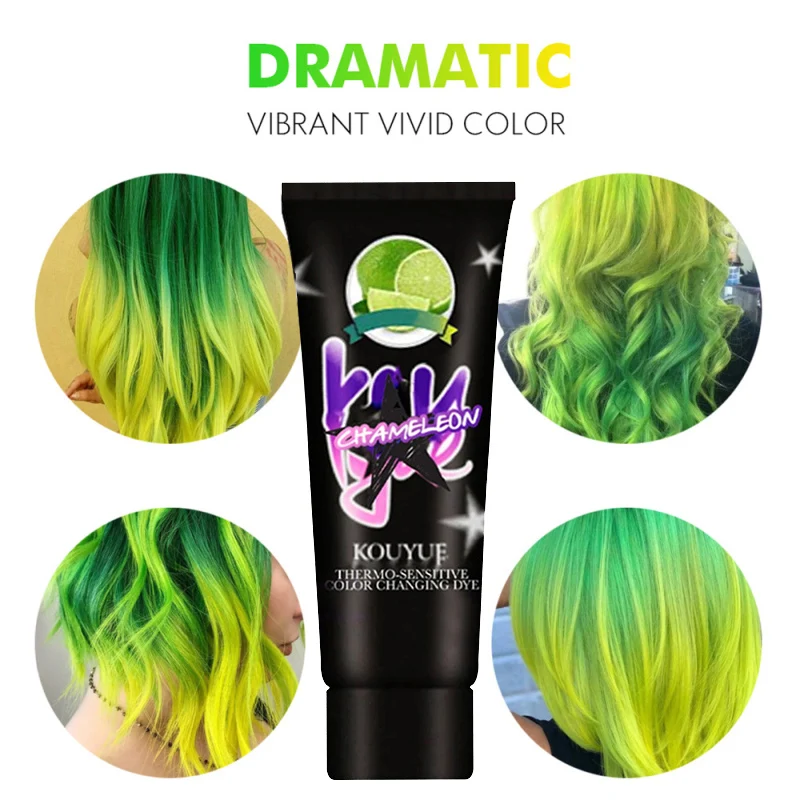 Температура изменения краска для волос Русалка волосы Цвет крем Популярные 4
