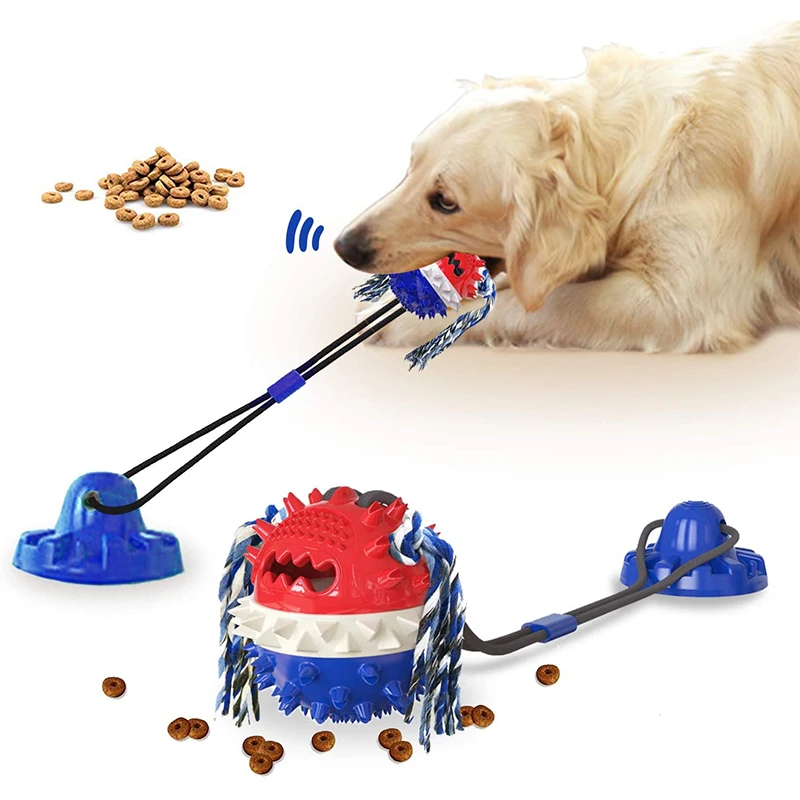 

Pet Dog Toys with Suction Cup Push TPR Ball Pet Tooth Cleaning Chewing Rubber Toys for Small Dogs Rubber Pet Molar Bite Dog Toy