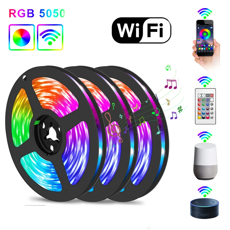 RGB Светодиодная лента освесветильник осветительная SMD 5050 гибкая светодиодная с