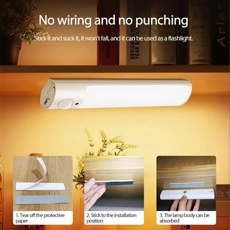 Беспроводной светодиодный ночник с датчиком движения настенный декоративный