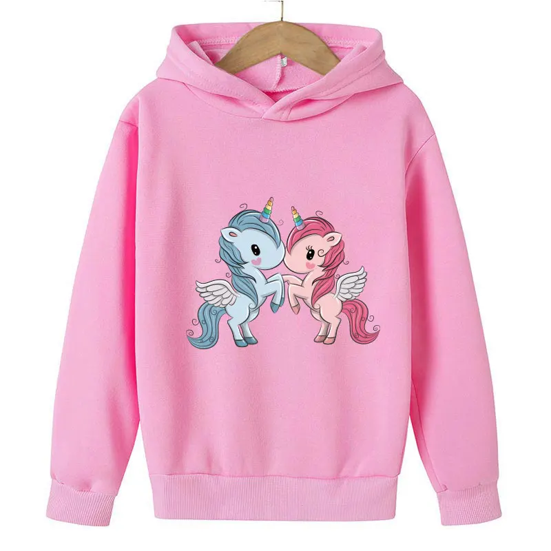 

4-14 Years Teenages Girls Unicorn Hoodie Cute Bao Pony Children's Clothes 2021Fall/Winter Fashion Casual Sports Coat Pullover