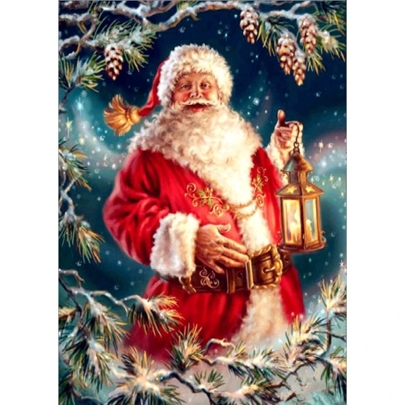 

Christmas diy diamond embroidered full diamond cross stitch 5D diamond painting Santa diamond painting modern painting