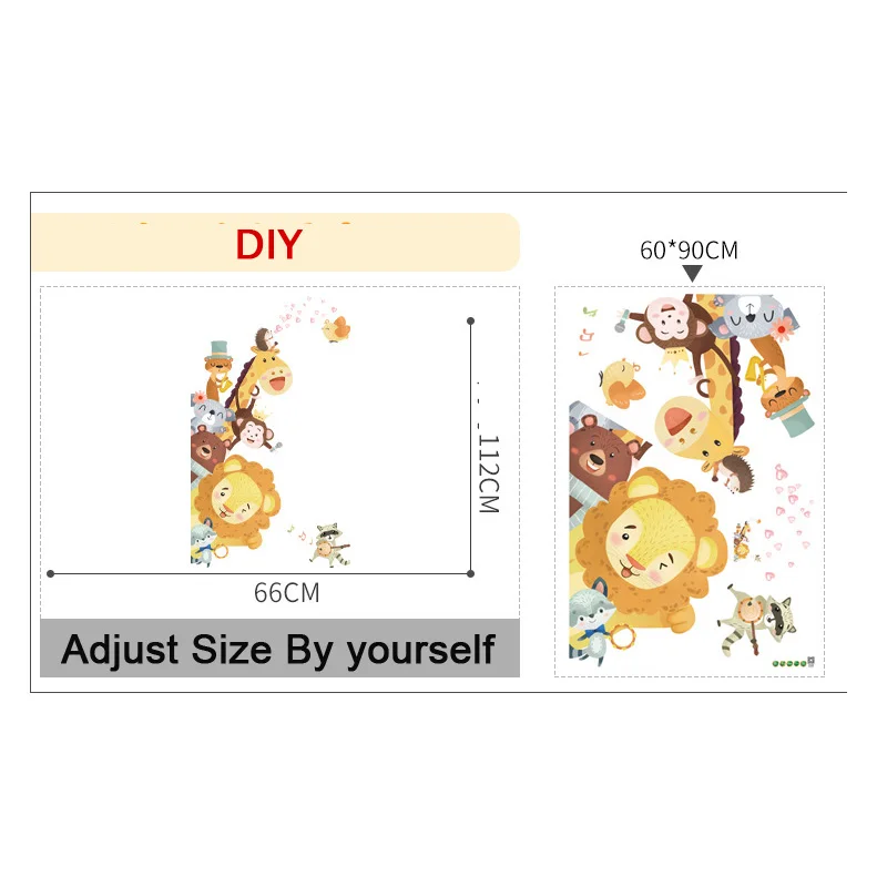 Новые наклейки на стену с изображением лесных животных для спальни детской