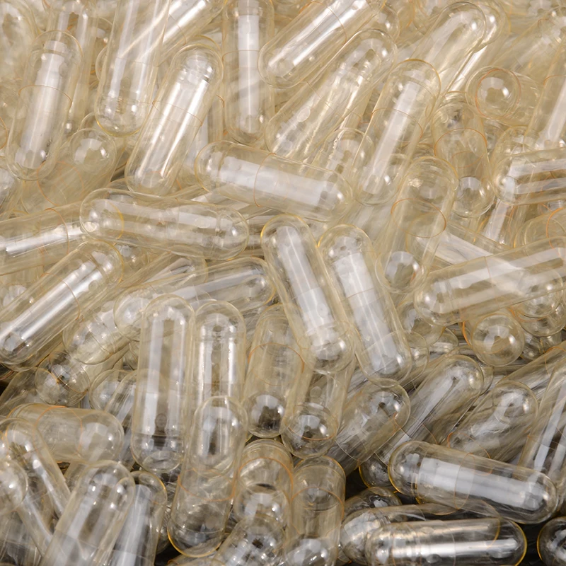 Горячая Распродажа 1000 шт. пустые желатиновые капсулы Пустые твердые прозрачные
