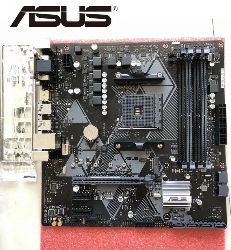 ASUS PRIME B450M-A настольная материнская плата для AMD B450 AM4 DDR4 M-ATX AURA RGB б/у оригинальная б/у материнская плата распродажа