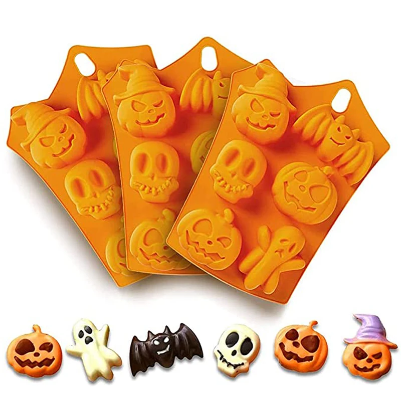 

Halloween Baking Mold Pumpkin Ghost Bat Cookies Molds DIY Cake Chocolate Fondant Baking Moulds Tools Halloween Party