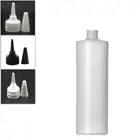 Пустая пластиковая мягкая бутылка 500 мл, цилиндрическая круглая с прозрачной закручивающейся крышкой, натуральная-цветные ПНД