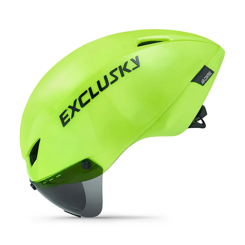 EXCLUSKY TT времени велосипедный шлем с очками объектив красный обучение велосипед