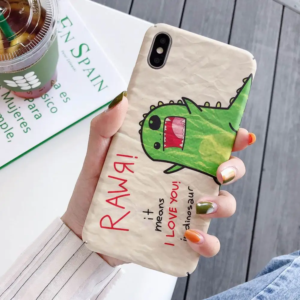 Модный мягкий чехол для мобильного телефона из ТПУ с изображением динозавра