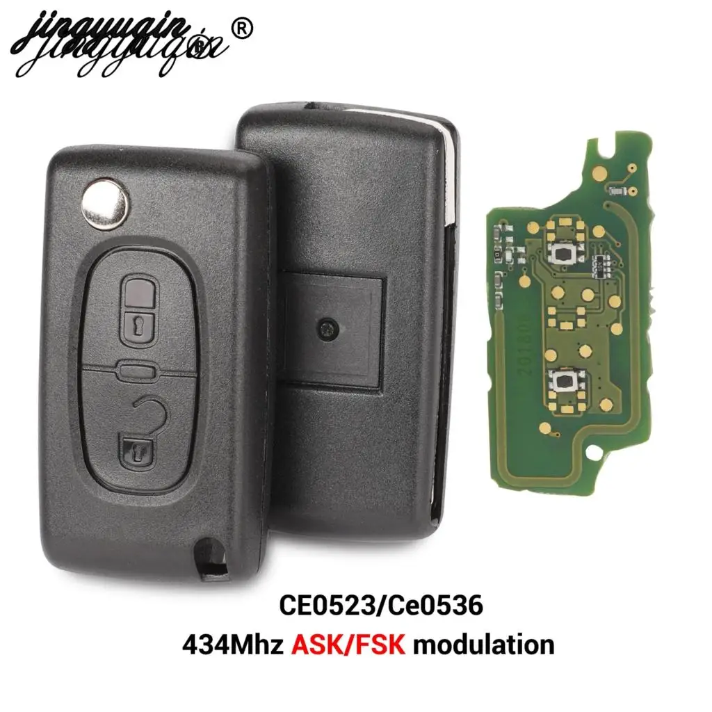 Ключ складной jingyuqin для Peugeot 207 307 308 3008 407 433 МГц PCF7961 HU83 Blade ID46 ASK CE0536|Ключ от авто| |