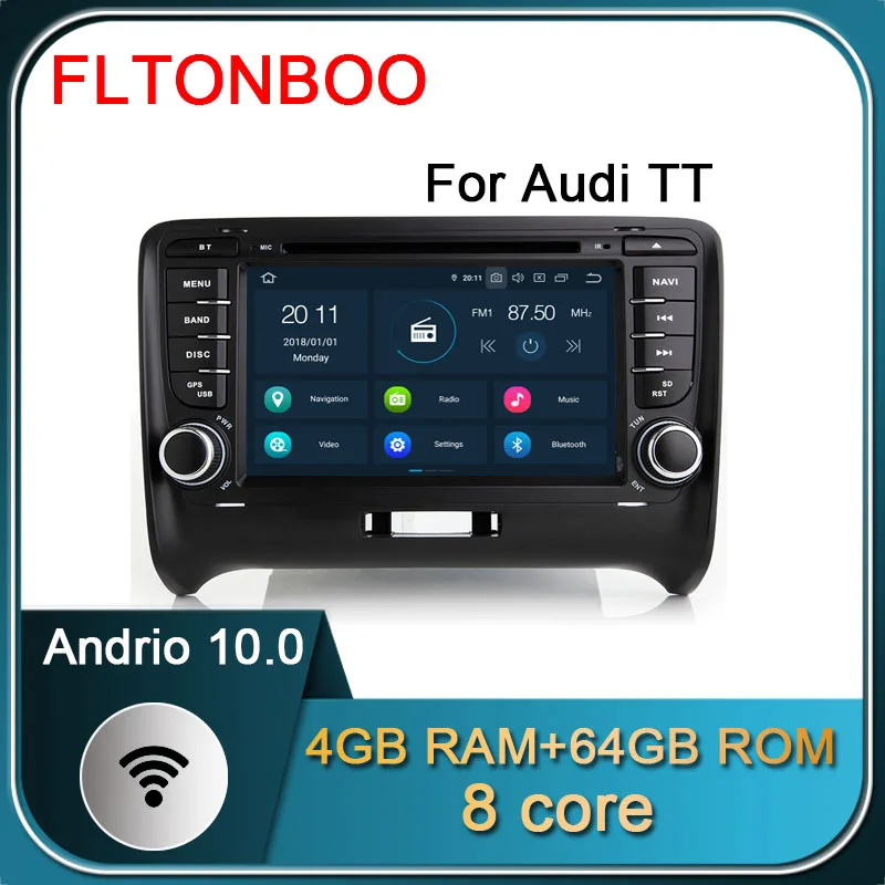 7 &quotAndroid 9 для AUDI TT 8J MK2 2006 2012 автомобильный DVD gps навигатор 3g 4 Гб ОЗУ DSP