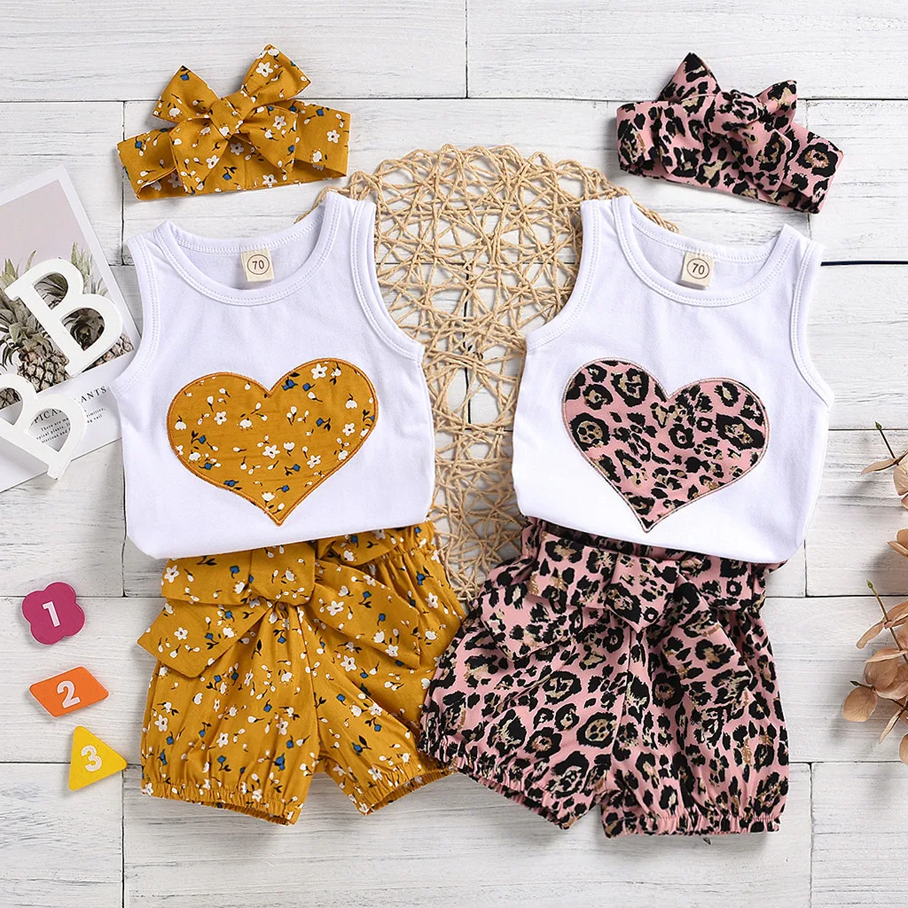 

Infant Newborn Clothes For Baby Girl Floral Vest Tops Shorts Pants Casual Outfits Set Costumes For Babies детская одежда девочки