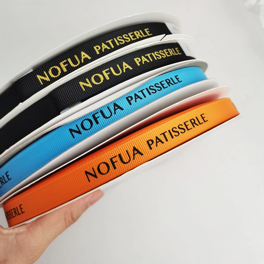 Cinta de grogr&eacute;n de 100 yardas, cintur&oacute;n publicitario personalizado con estampado de palabras, nombre, regalo, embalaje de flores, decoraci&oacute;n de bodas y Navidad-4