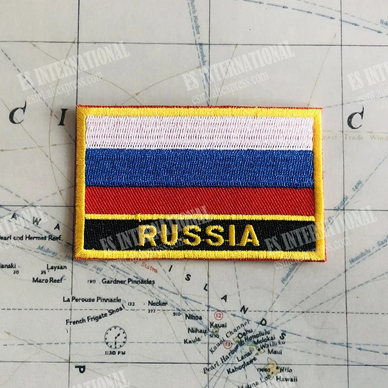 Нашивки с российским государственным флагом повязка на руку нашивки вышивкой и