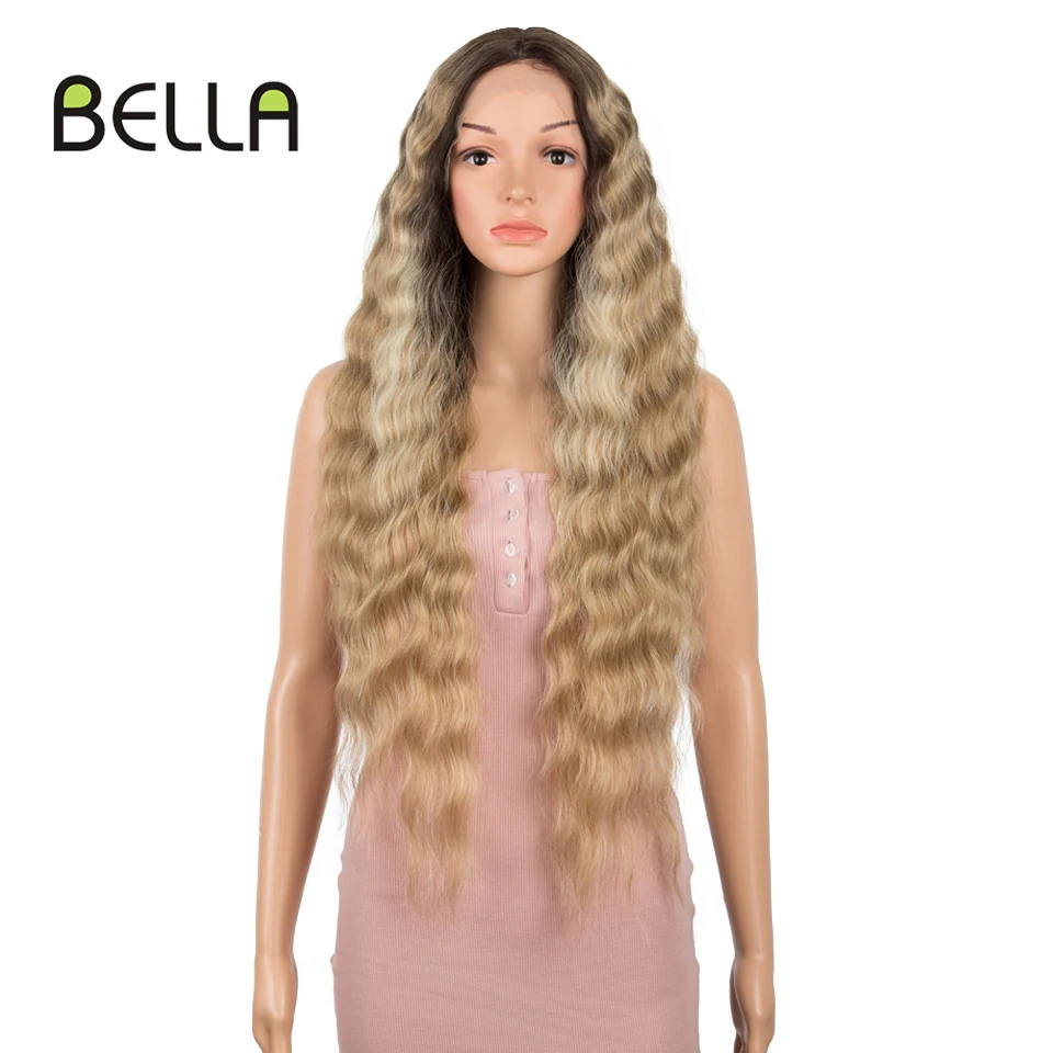 Женские синтетические парики Bella Philosophy светло коричневые с глубокой волной и
