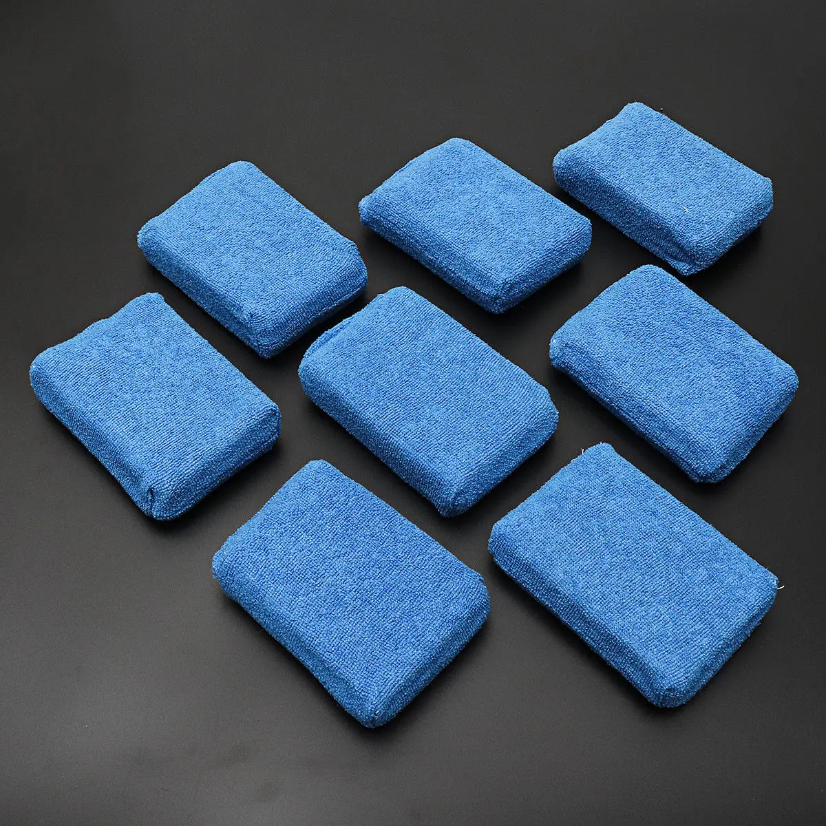 

8X Microfiber Sponge Pads For Car Washs Clean Wax Polishing Homes 120*80*40mm