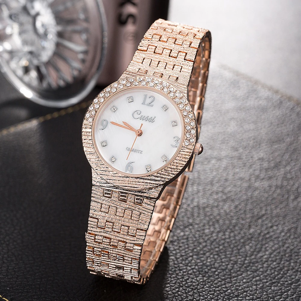 Luxury Watches Set Women Diamond Rhinestone Quartz Watch  Necklace Bracelets Sunglasses Wallet Wirstwatch Gifts sets For Women