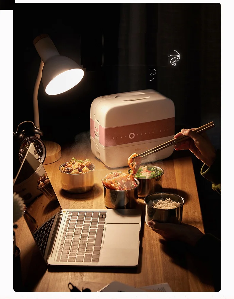 Электрическая коробка для ланча 220 240 В портативная электрическая Мультиварка