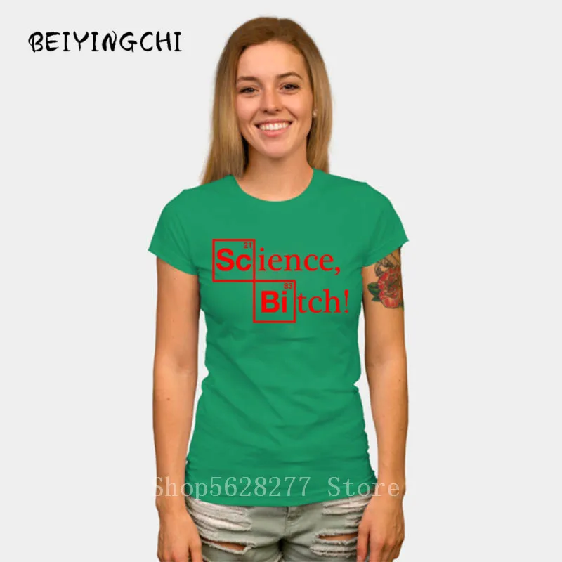 Новое поступление 2019 женские футболки с изображением научной суки серия во все