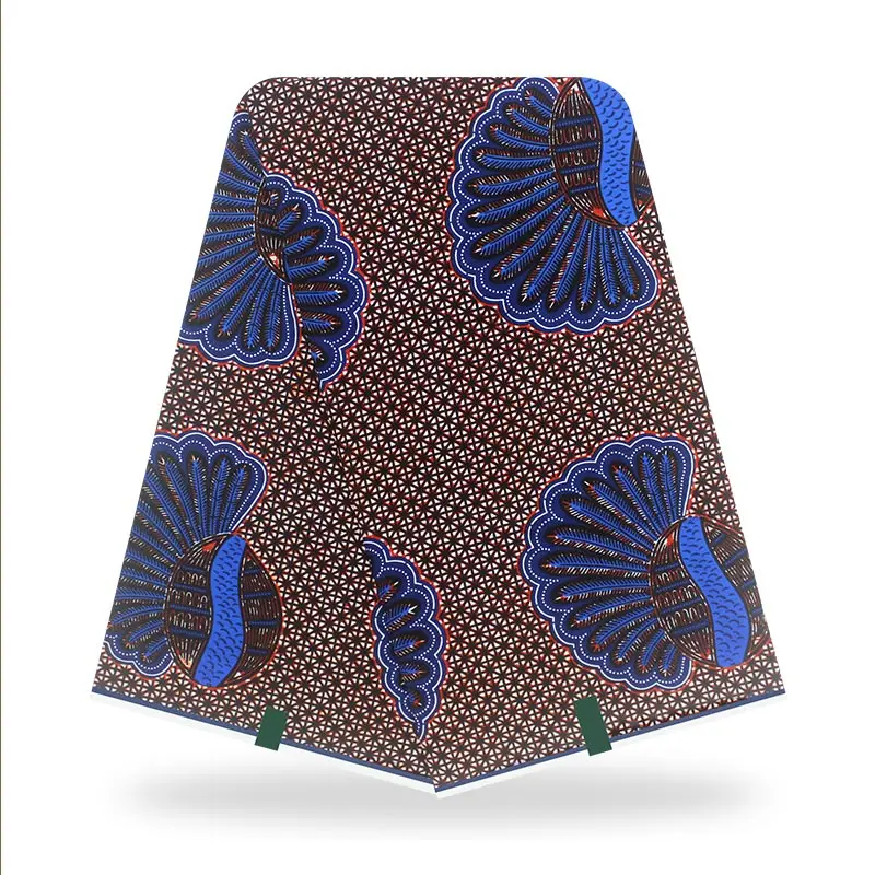 

Best Quality Women Dress Material For Sewing 6 Yards 100%Breathable African Style Nigerian Wax Dye Prints Cotton Fabric V-L 83