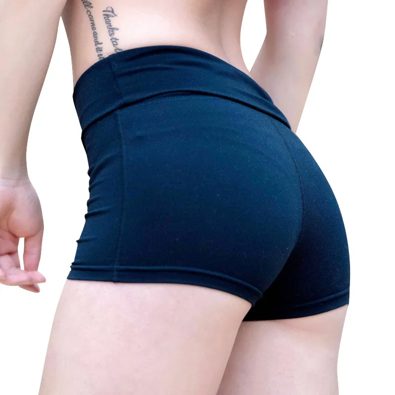 Шорты спортивные складные с высокой талией эластичные штаны из полиэстера