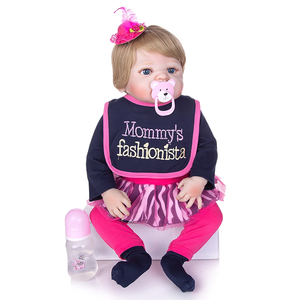 KEIUMI Реалистичная кукла Reborn Baby игрушки силиконовый чехол для всего тела 23 &quot57 см