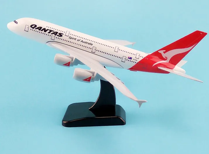 

20cm Metal Airplane Model Air Qantas Spirit Of Australia Airlines Airbus 380 A380 Airways Plane Model W Stand Aircraft Gift