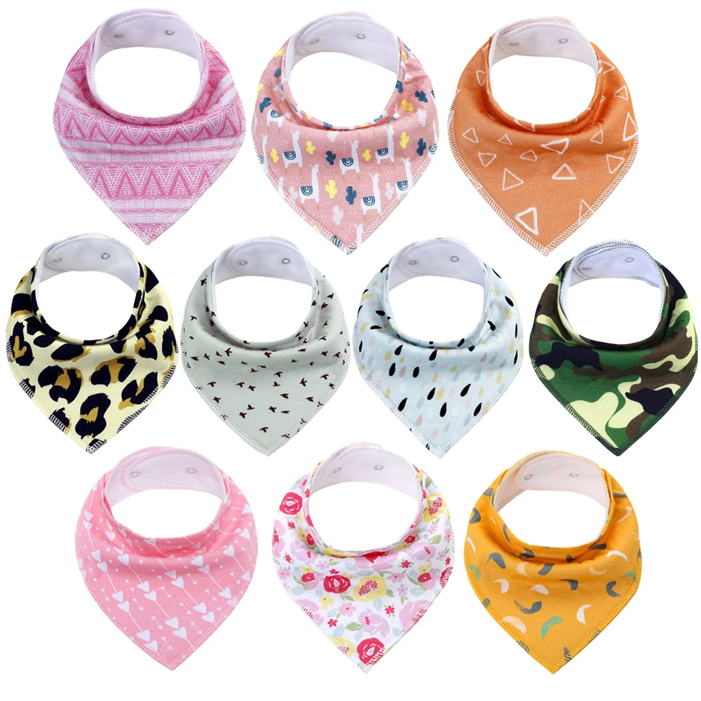 

Baby Bandana Drool Bibs Absorbent Cotton Organic Super Soft for Boys and Girls Unisex Bib for Teething and Drooling 10 Pack