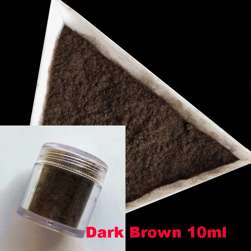 

10ml Nail Glitter Dark Brown Nail Decoration Fuzzy Flocking Manicure Velvet Powder Nylon Powder For 3D Candy Nail Art Tips 2422