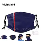 Многоразовый фильтр Pm2.5 для лица, смешной принт, синий, белый, красный, Hilfiger, маска с полосками