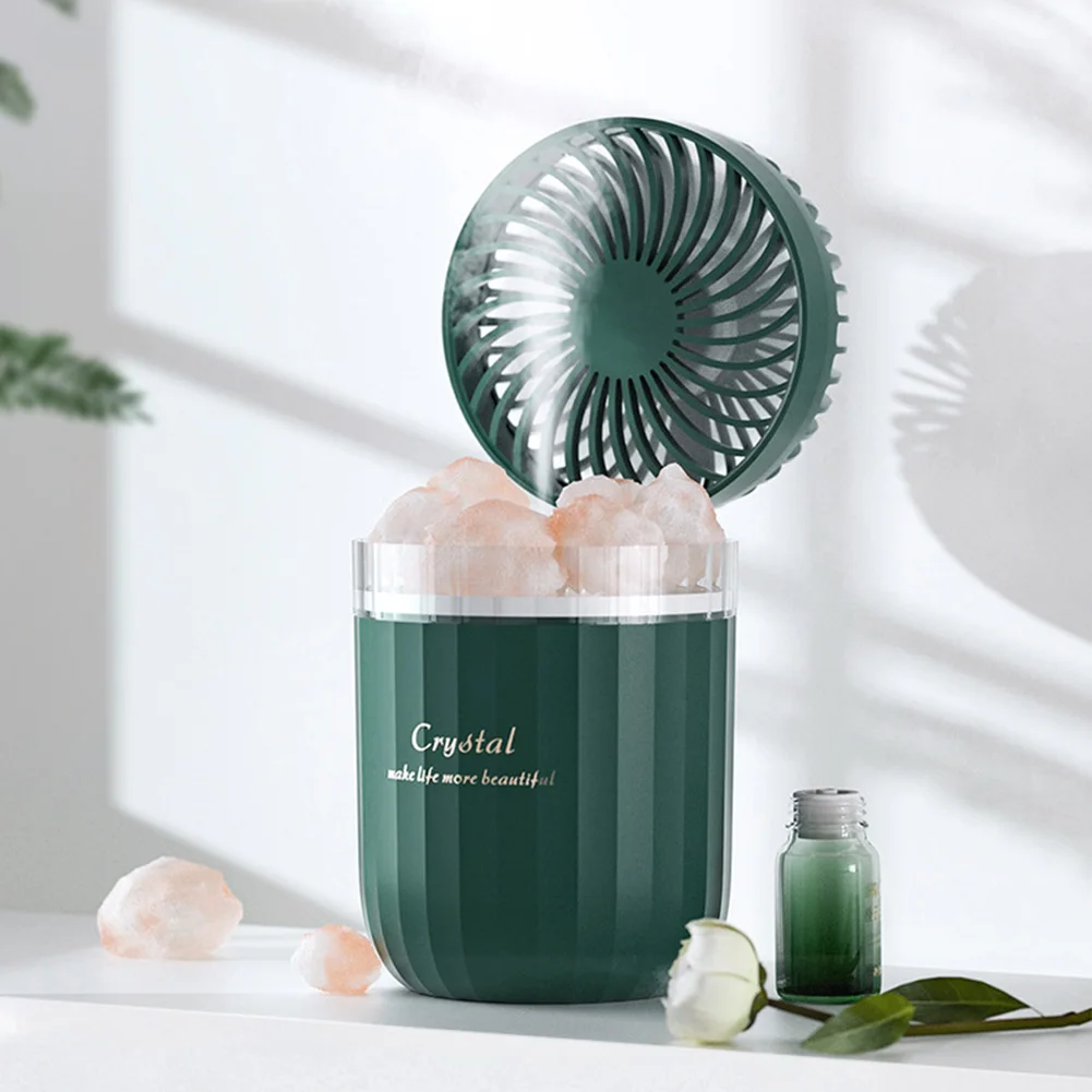 

USB Air Humidifier Crystal Salt Stone Aromatherapy Lamp Aroma Oil Diffuser Portable Air Purifier Mist Maker Sprayer Home Decor